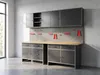 Armadio per garage, set da 6 pezzi, 240 cm - Nero/Grigio Anteprima dell’immagine prodotto 8