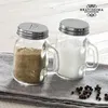 Szklane solniczki i pieprzniczki z uchwytami i pokrywkami Podgląd zdjęcia produktu 4