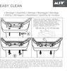 Diagrams showing how to install a toilet seat, with text in multiple languages. Anteprima dell’immagine prodotto