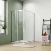 Duschspa 90x76cm Eckduschkabine Schiebetür 185cm 6mm ESG Produktbild-Vorschau 1