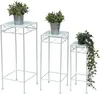 DanDiBo Blumenhocker Weiß Metall Eckig Blumenständer 96314 Produktbild-Vorschau 4