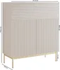 Selsey Linearis - Highboard mit 2 Türen, Klappfach und LED, Produktbild-Vorschau 5
