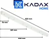 A white drying rack with dimensions indicated by measurement lines and text. Náhled obrázku produktu