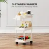 HOMCOM Küchenwagen Rollwagen mit 3 Ebenen Servierwagen mit Produktbild-Vorschau 4