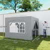 Outsunny Pavillon 3x3m wasserabweisend Stabil Winterfest Produktbild-Vorschau 3