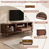 Merax TV-Schrank aus Rattan in Landhausstil, TV Lowboard Produktbild-Vorschau 8