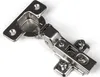 A close-up studio shot of a metal cabinet hinge against a white background. Produktbild-Vorschau