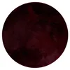 benuta Basic Kunstfaser Fellteppich Furry - Bordeaux rund Produktbild-Vorschau 1