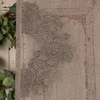 Ösengardine Netzstruktur gestreift taupe 140x245cm Produktbild-Vorschau 7