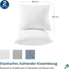 WOLTU Kühlender Kissenbezug 2er Set, Weicher Atmungsaktiv Produktbild-Vorschau 2