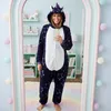 Onesie Kigurumi Pyjama Kostüm für Erwachsene Einhorn Stern Produktbild-Vorschau 5
