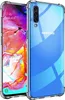 A clear protective phone case is shown on a white background, displaying a Samsung phone inside. Produktbild-Vorschau