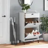 vidaXL Schuhschrank VIKEN Weiß Holzwerkstoff Produktbild-Vorschau 3