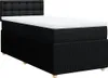 vidaXL Boxspringbed met matras, zwart, 100x200 cm, stof Productafbeelding-voorbeeld 3