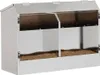 vidaXL Krmítko pro králíky, stříbrné, 64,5 x 25,5 x 45,5 Náhled obrázku produktu 3