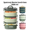 3patrový Bento lunch box 2000 ml – nepropustná a mikrovlnce Náhled obrázku produktu 1