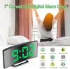 Digitální budík do ložnice, 7palcový LED zrcadlové plátno, Náhled obrázku produktu 2