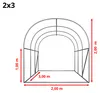 Fóliovník TOOLPORT 2x3 m, stabilní a odolný, fólie z PE s Náhled obrázku produktu 2