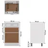 vidaXL Schubunterschrank Weiß 50x46x81,5 cm Holzwerkstoff - Produktbild-Vorschau 15