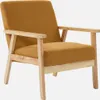 sweeek - Skandinavischer Sessel aus Holz und Cord - Produktbild-Vorschau 1