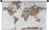 MuchoWow® Wandteppich Wandbehang Weltkarte - Dekoration - Produktbild-Vorschau 1