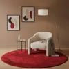 Luxus Super Soft Hochflor Teppich Melia Weinrot Rund, Produktbild-Vorschau 1