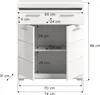 Badezimmerschrank Scout Xonox Weiß Hochglanz 74x88x31 cm Produktbild-Vorschau 6