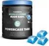 A container of Dometic Powercare Tabs with three individual tabs shown next to it. Produktbild-Vorschau