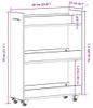 vidaXL Skříň s kolečky černá 60x22x79 cm Materiál na bázi Náhled obrázku produktu 7