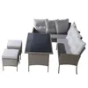 Poly Rattan Sitzgruppe Esstisch Lounge Gartenmöbel Produktbild-Vorschau 8