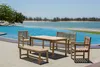 Möbilia Gartenbank 120 cm | 2-Sitzer aus Teak Holz | B 120 Produktbild-Vorschau 4