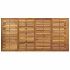 A top-down view of a wooden slatted table top. Podgląd zdjęcia produktu