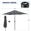 Parasol FCH, parasol de balcon, parasol de jardin Ø 270 cm, Voir les images du produit 4