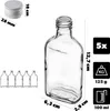 Fiaschetta KADAX 200ml, 5 pezzi, bottigliette di vetro con Anteprima dell’immagine prodotto 3