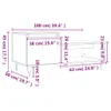 Tavolino in rovere marrone 100x50x45 cm materiale a base di Anteprima dell’immagine prodotto 7