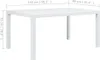 vidaXL Zahradní stůl bílý 150x90x72 cm plastový ratanový Náhled obrázku produktu 4