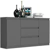 Komoda 140 cm zásuvky dveře skříňka FRAMIRE R-140-S3 Náhled obrázku produktu 5