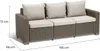 Gartenmöbel Keter California dreisitziges Sofa Cappuccino Produktbild-Vorschau 4