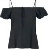 RED by EMP Damen schwarzes T-Shirt mit Cold-Shoulder L Produktbild-Vorschau 1