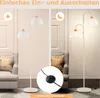 COSTWAY Rattan Stehlampe Wohnzimmer, 350° drehbar, E27, Produktbild-Vorschau 5