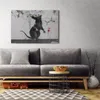 Leinwandbild banksy rattenpfote 60x40 cm Feeby grau Produktbild-Vorschau 2