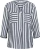 TOM TAILOR Gestreifte 3/4 Arm Bluse V-Ausschnitt Business Produktbild-Vorschau 1