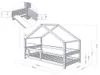 Kinderhausbett LUCKY - Massivholz - Grau - 120 x 200 cm Produktbild-Vorschau 2