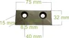 2X lame de broyeur lame 75x32mm trous 8,5mm distance entre Voir les images du produit 2