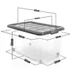 BigDean 4 Stück 60 L Aufbewahrungsbox mit Deckel groß Produktbild-Vorschau 3