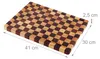 Tagliere Relaxdays, 41 x 30 cm, a quadretti, in legno di Anteprima dell’immagine prodotto 4