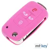 Auto Schlüssel Hülle Silikon Schutz Cover Rosa kompatibel Produktbild-Vorschau 4