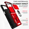 Exploded view of a phone case with labels indicating features and materials. Produktbild-Vorschau