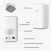 Diagram showing the different parts and connections of a Reolink security camera system. Produktbild-Vorschau
