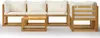 vidaXL 6-tlg. Garten-Lounge-Set mit Auflagen Creme Produktbild-Vorschau 3